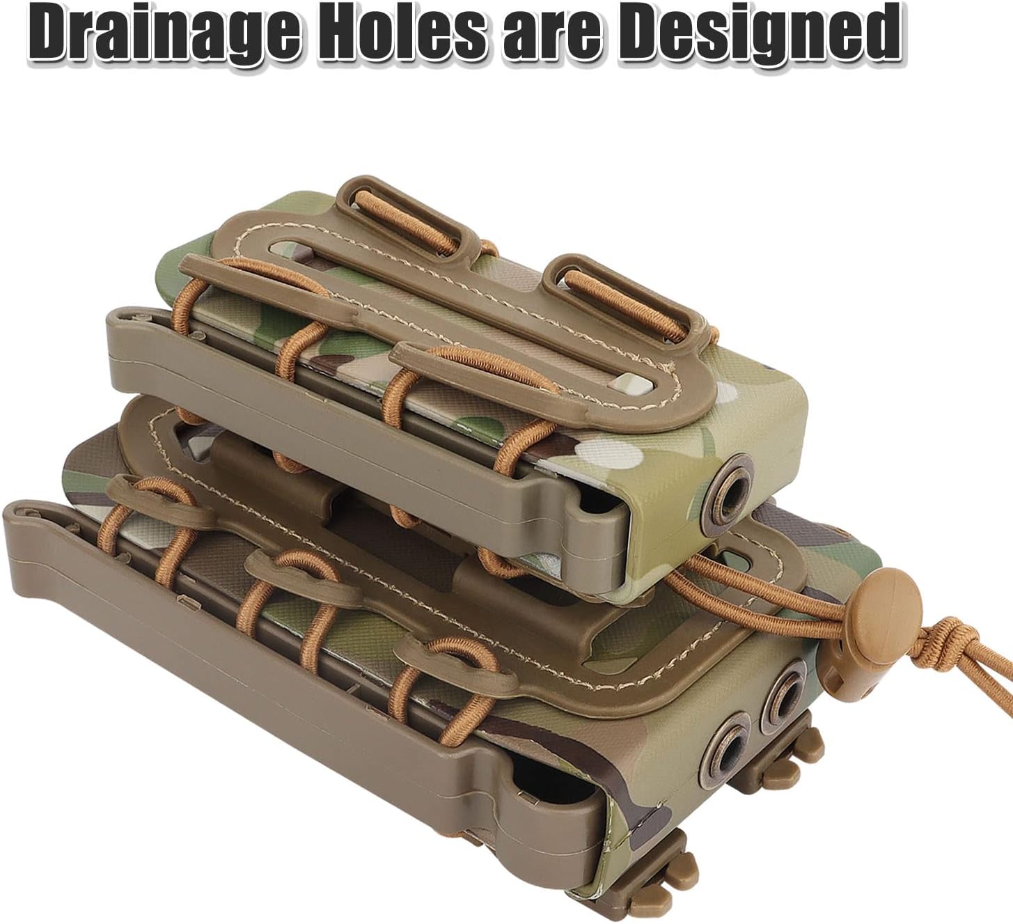 Universal Fast Mag Pouches, 5.56/7.62/9mm Molle Magazine Pouch Kit for Rifle, Pistol, Ak, M4, Ar15 and Outdoor Tactical Game