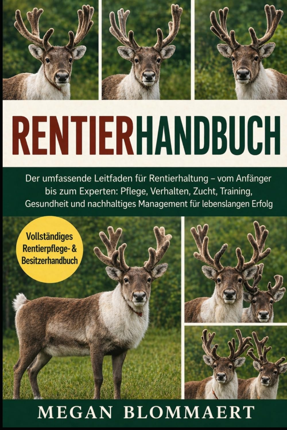 RENTIERHANDBUCH: Der umfassende Leitfaden für Rentierhaltung – vom Anfänger bis zum Experten: Pflege, Verhalten, Zucht, Training, Gesundheit und nachhaltiges Management für lebenslangen Erfolg