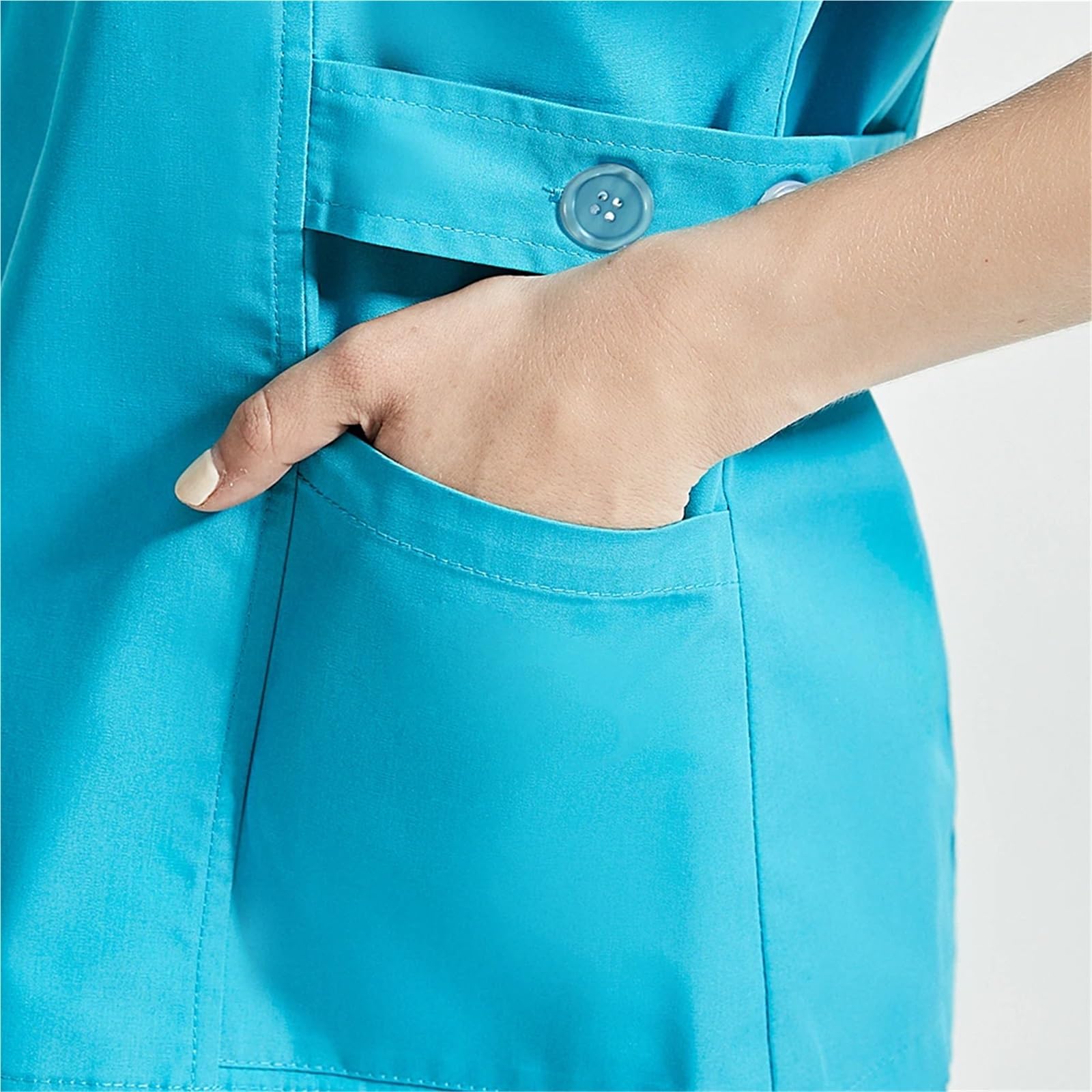 Uniformes Sanitarios Mujer Tops de Enfermera for Mujer, Ropa Trabajo for salón Belleza, Uniforme SPA, Camisa quirúrgica, clínico | Deep blue,S
