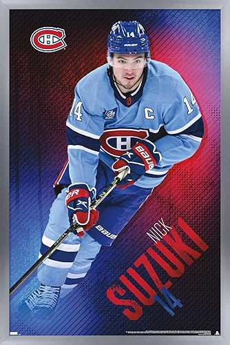 Miniatura 10 de Trends International NHL Montreal Canadiens - Póster de pared de Nick Suzuki 23, 22.37 x 34.00 pulgadas, paquete de póster y montaje
