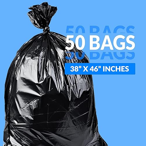 Miniatura 2 de Reli. 40 a 45 bolsas de basura resistentes | 50 bolsas de basura | Super tamaño para una limpieza seria de basura (negro)