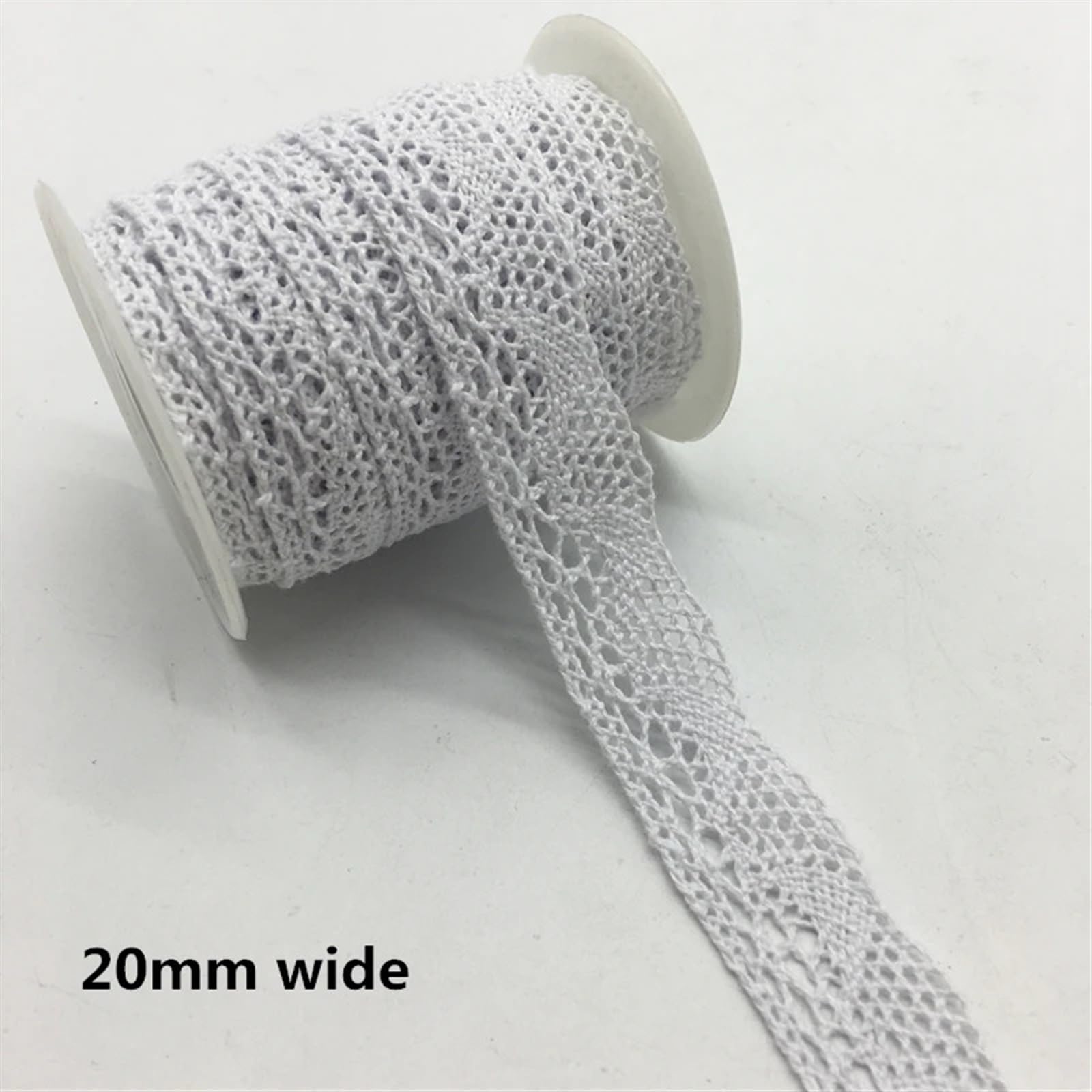 Cintas de Encaje 10 Yardas de Tela for Coser Prendas de Vestir, Color Marfil, Crema, Ribete Negro, algodón, Tejido de Encaje de Ganchillo, Cinta, Accesorios Hechos a Mano(Style 19)