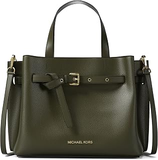 Michael Kors Women's Emilia Medium Satchel - Luxurious Leather Handbag, Zipper Closure, Fall 2025 Edgy Style