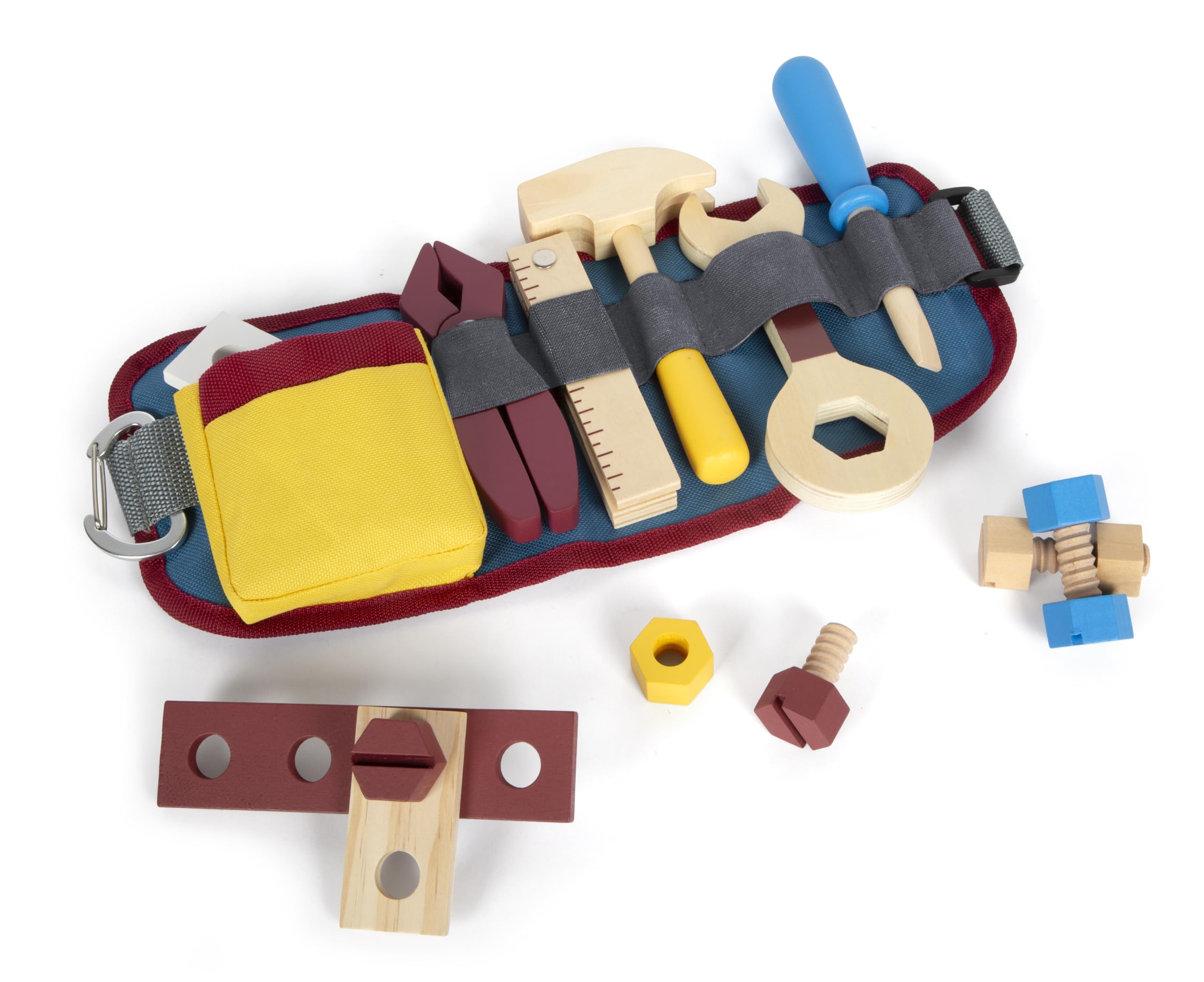 Small Foot Tool Belt Workshop, comprehensive set of wooden tools and accessories, for kids aged 3+ years, 12602