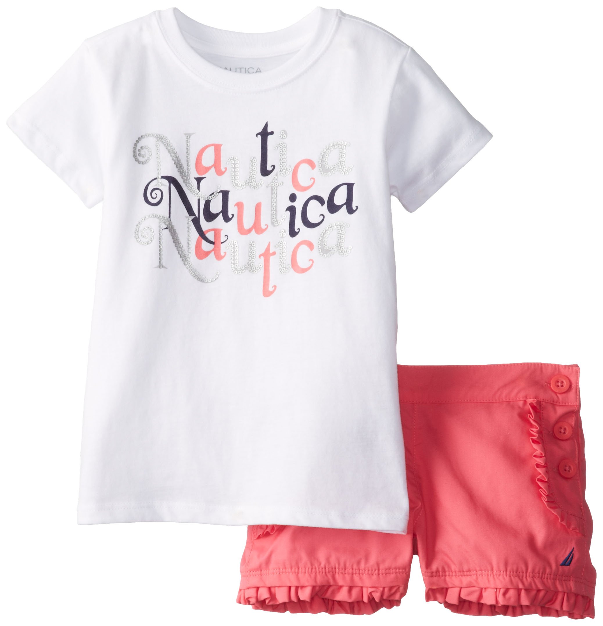 Nautica Girls' Logo Short Set