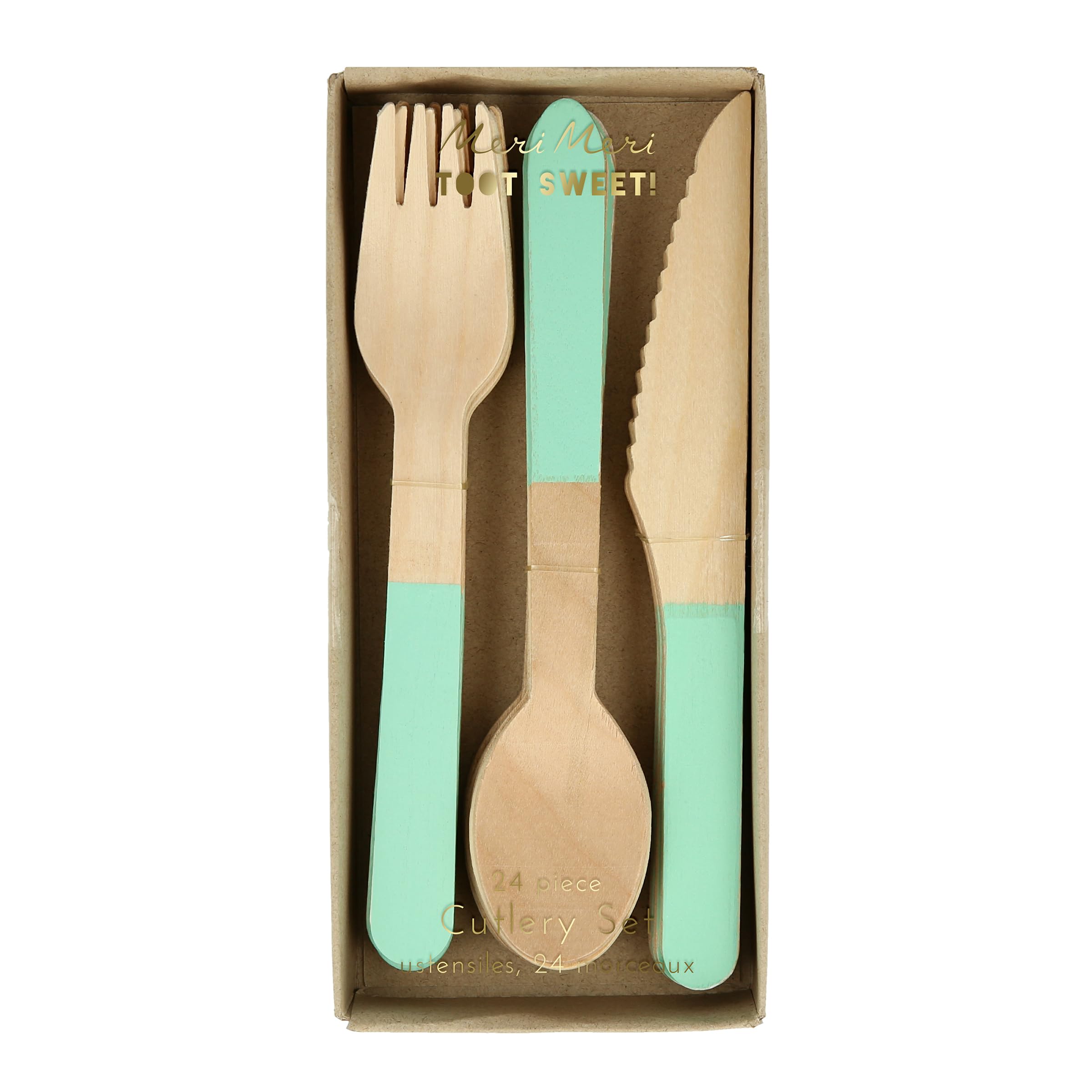 Meri Meri Mint Wooden Cutlery Set