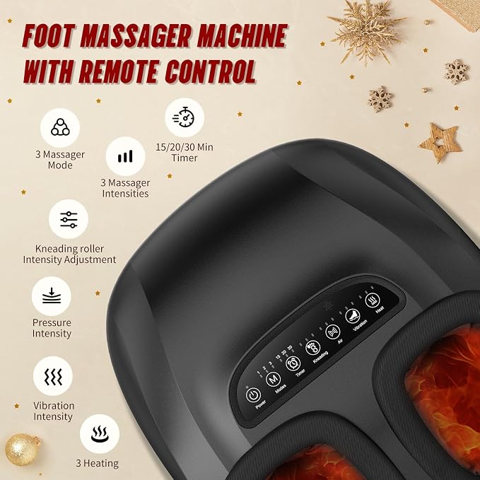 Masajeador de pies Shiatsu con calor y vibración portátil miniatura 3