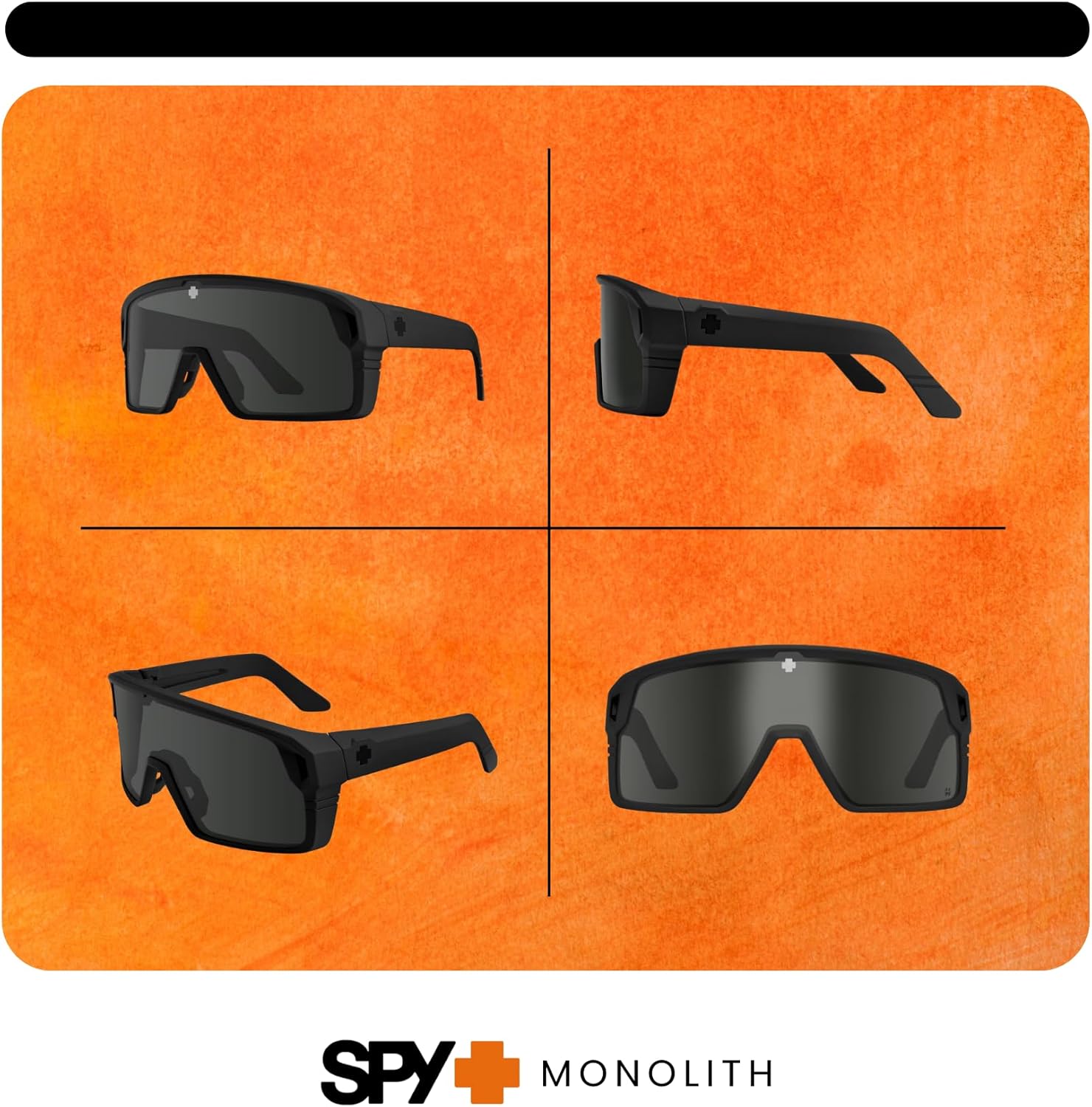 Spy Monolith 62MM Rectangular Sunglasses for Men +BUNDLE with ACCESSORY EYEWEAR KIT - Image 3