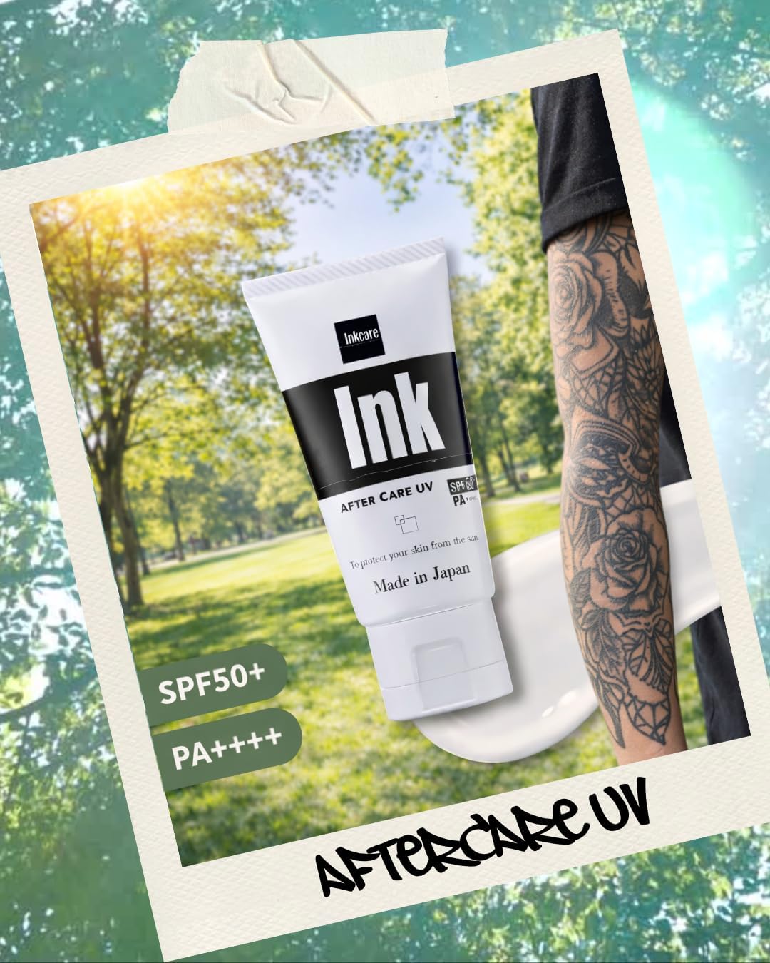 Тушь для ресниц After Care UV 2,1 унции (60 г) (SPF50) | Солнцезащитный крем для кожи с татуировками (сделано в Японии), фото 2