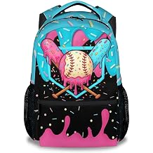 Baseball Backpack for Boys Kids - Kids Backpacks Sports School Bookbag Youth Player Gift 17" Drip Design Schoolbag for Elementary Primary