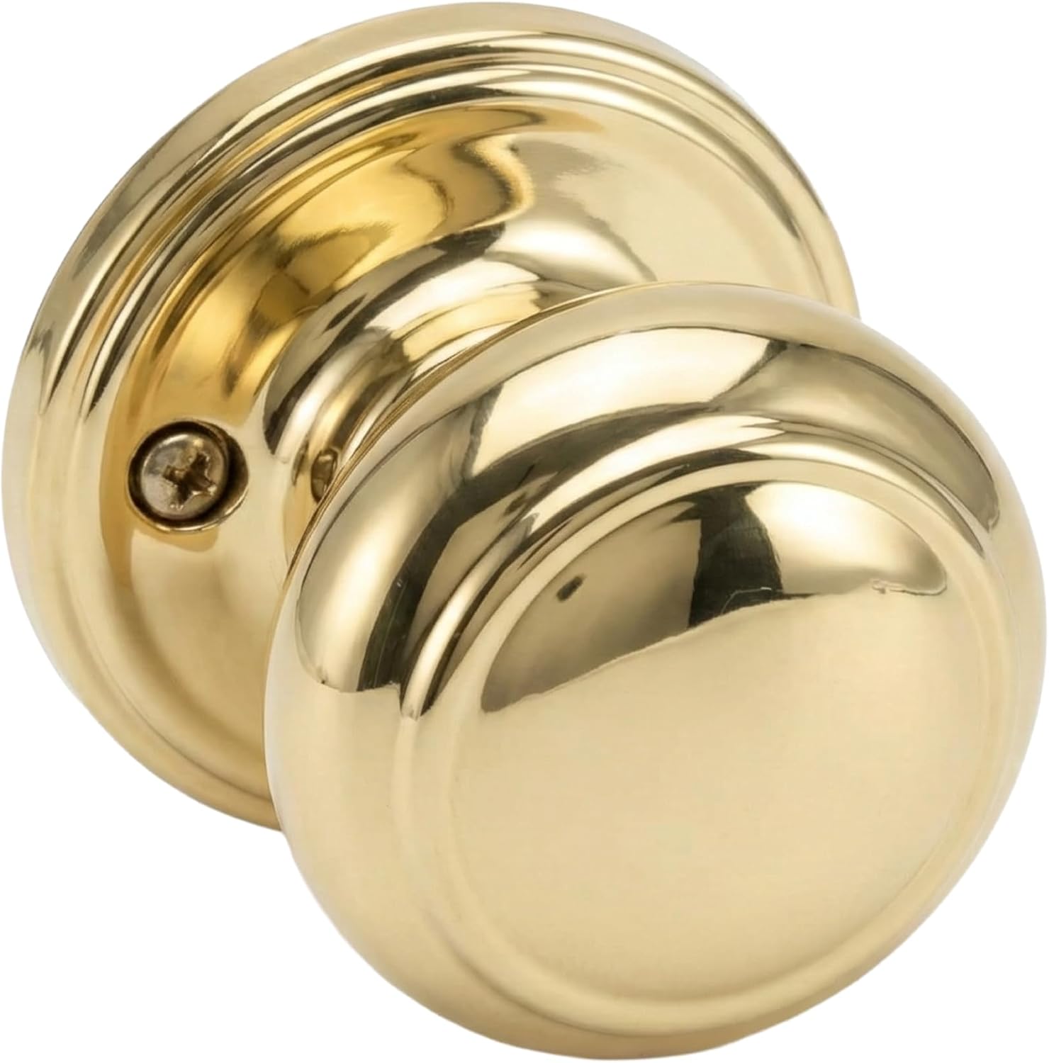 Copper Creek CK2090PB Colonial Door Knob, Dummy Function, 1 Pack, Polished Brass