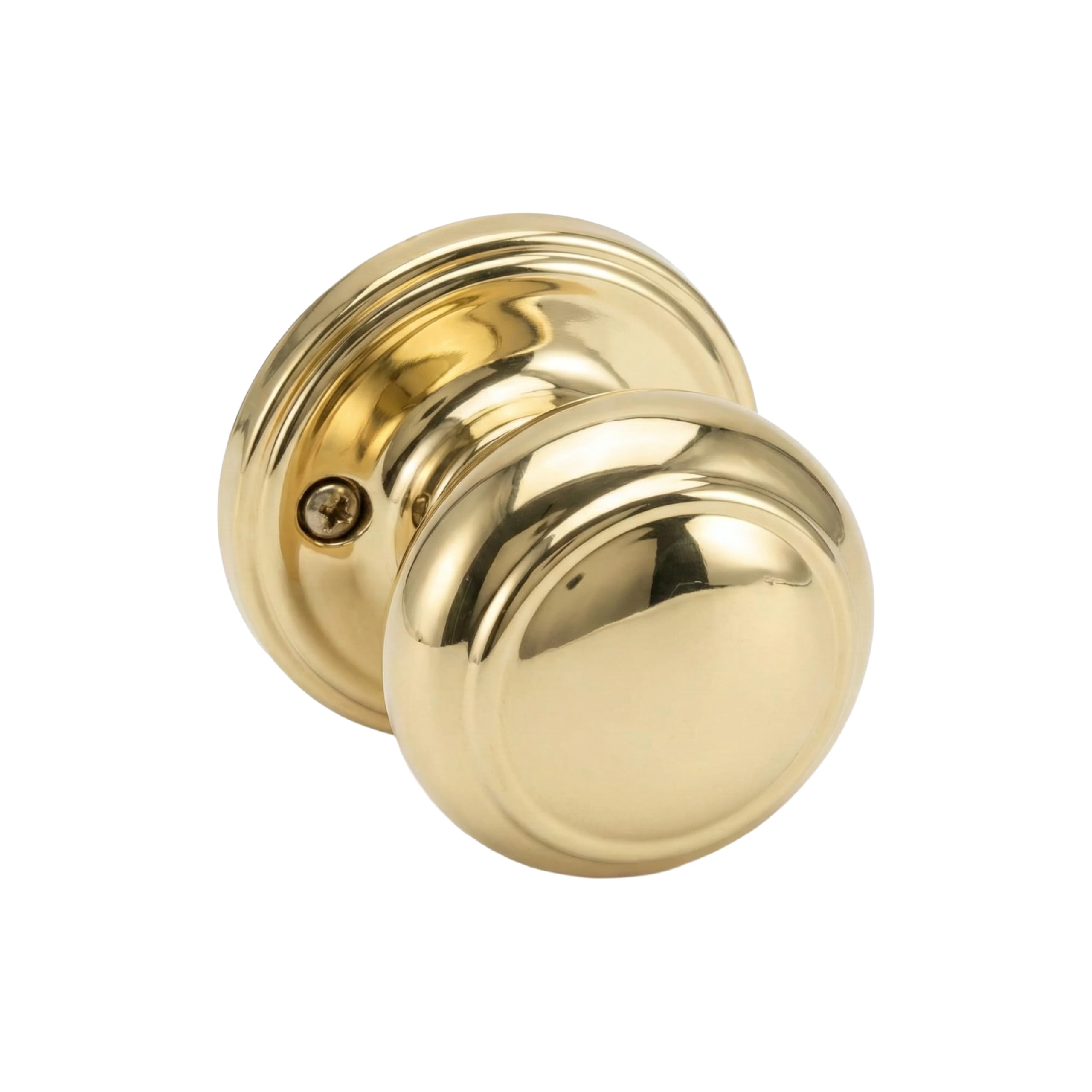 Polished Brass Colonial Door Knob - Dummy Function -1