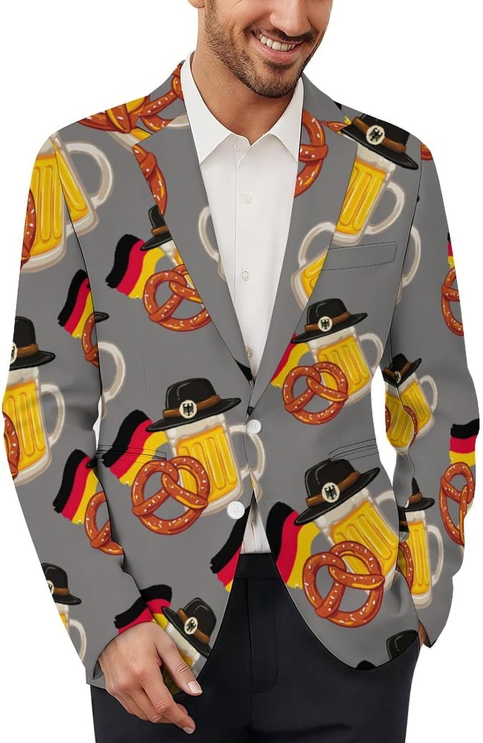 Deutschland Germany Culture Suits Blazer for Men Buttons Jacket Coat Business 6X-Large
