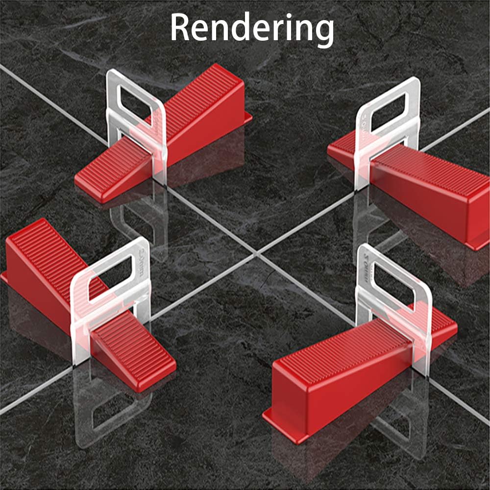 Tile Leveling System Tiles Leveler Spacers - Lippage free tile and stone installation for PRO and DIY - 400-Piece Leveling Spacer Clips (1/8 Inch) - - 