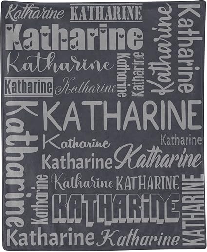 Personalized Blanket for Kids Adults Personalized Name Blanket Custom Blanket with Name Personalized Gifts for Christmas Birthday Valentines Day Mothers Fathers Day (Dark Gray, 50"x60")