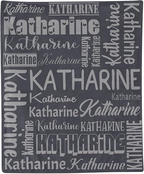 Personalized Blanket for Kids Adults Personalized Name Blanket Custom Blanket with Name Personalized Gifts for Christmas Birthday Valentines Day Mothers Fathers Day (Dark Gray, 50"x60")