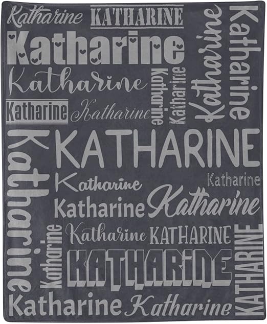 Personalized Blanket for Kids Adults Personalized Name Blanket Custom Blanket with Name Personalized Gifts for Christmas Birthday Valentines Day Mothers Fathers Day (Dark Gray, 50"x60")