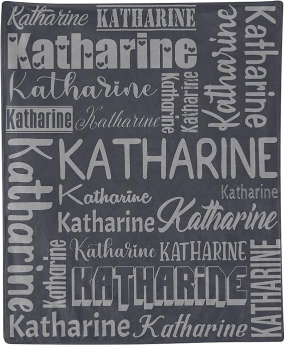 Personalized Blanket for Kids Adults Personalized Name Blanket Custom Blanket with Name Personalized Gifts for Christmas Birthday Valentines Day Mothers Fathers Day (Dark Gray, 50"x60")