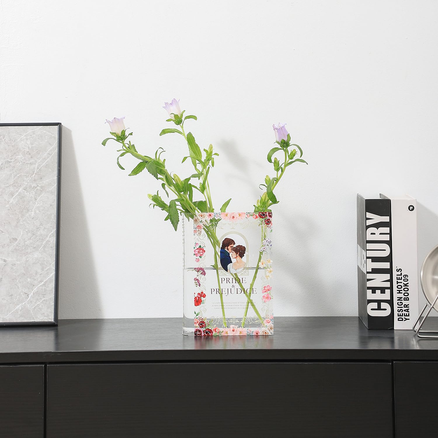 Boekvormige vaas voor bloemen, cadeaus voor boekenliefhebbers, esthetische kamerdecoratie, schattige bloemen, vazen en must-have voor thuis, boekenplank, slaapkamer en kantoordecoratie voor vrouwen en