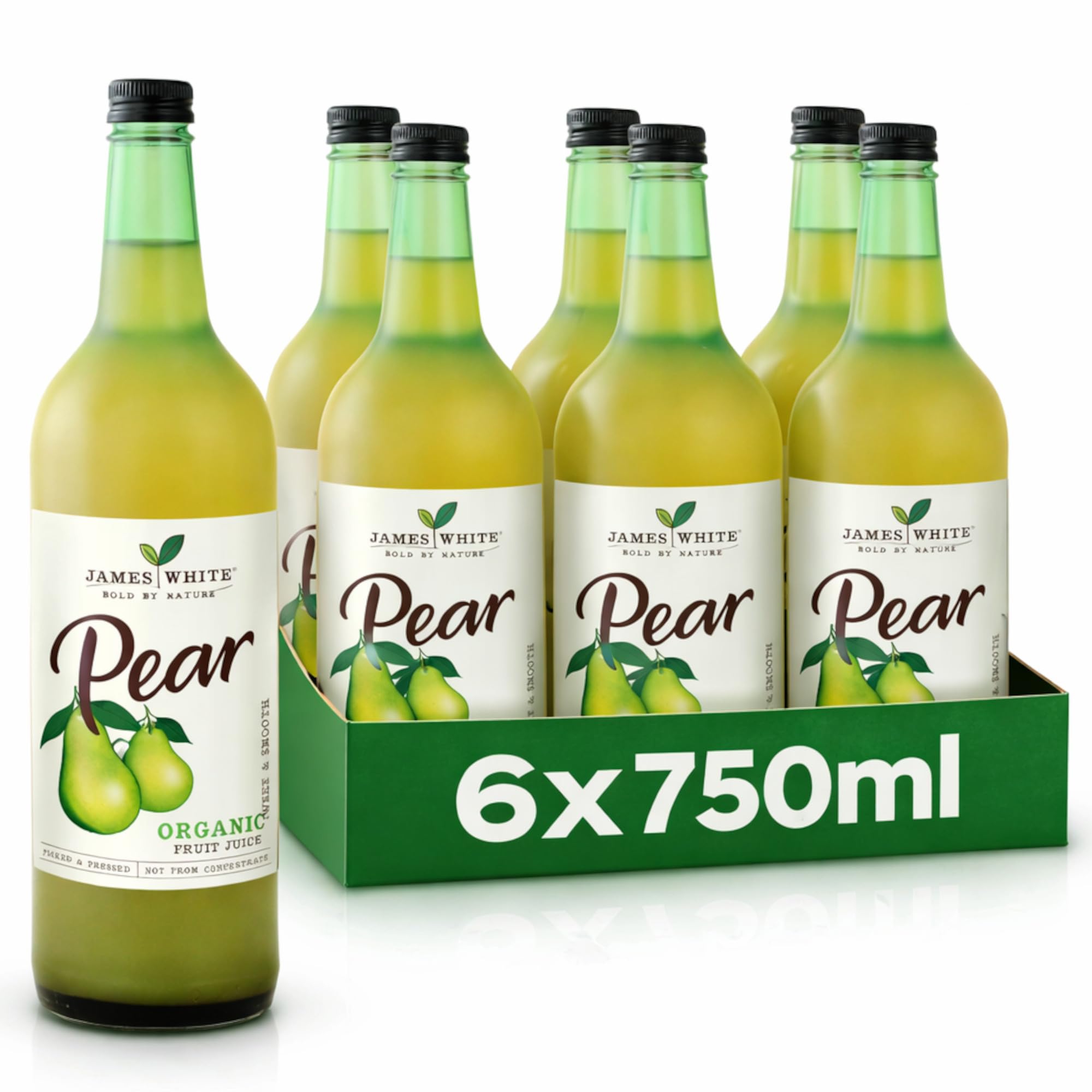 James White Organic Pear Juice 750 ml (Pack of 6)