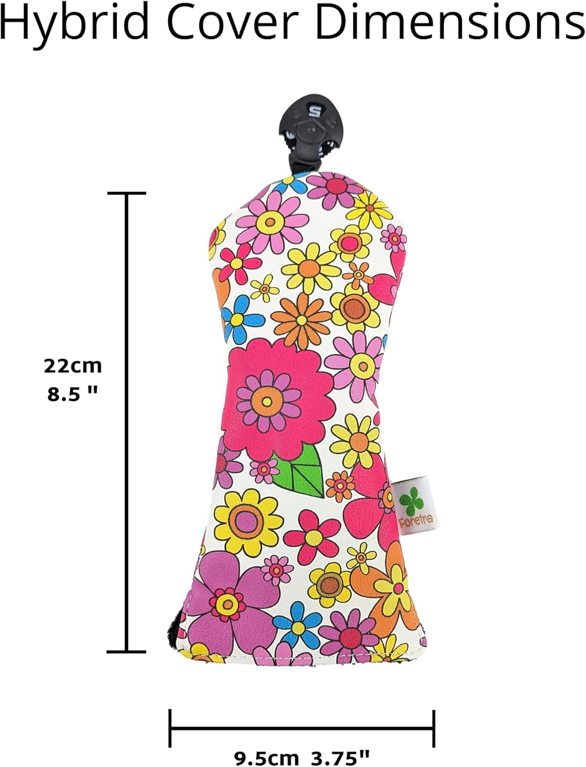 Foretra Driver Headcover Golf Club Covers Blade Mallet Putter Cover Alignment Stick Holder Hybrid Fairway Wood Head Cover Flower Pattern Novelty Golf Accessories for Most Brands
