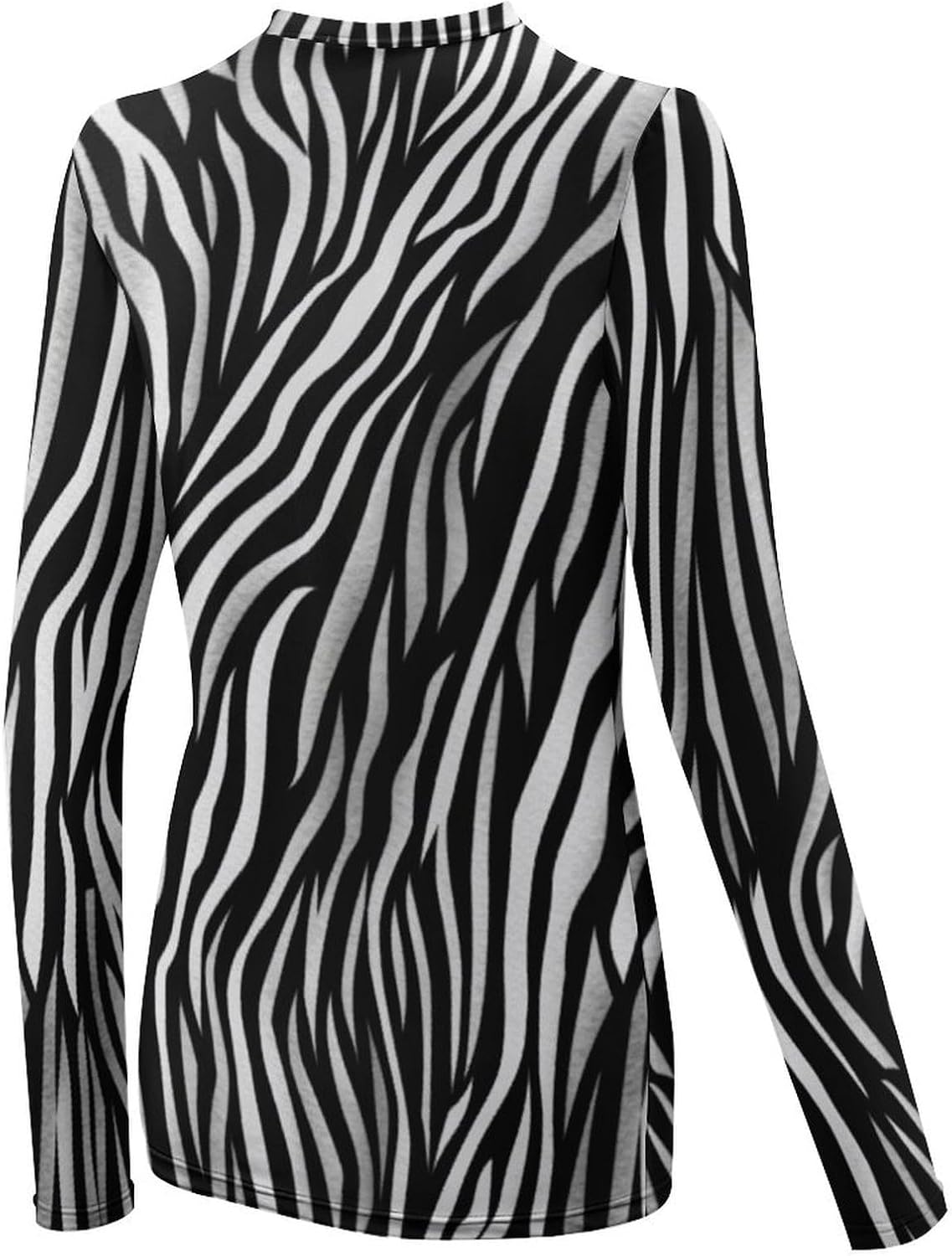 Zebra Print Rash Guard for Women Long Sleeve Swimsuits Sun Protection Sun Shirt Swim Shirts Hiking Tops