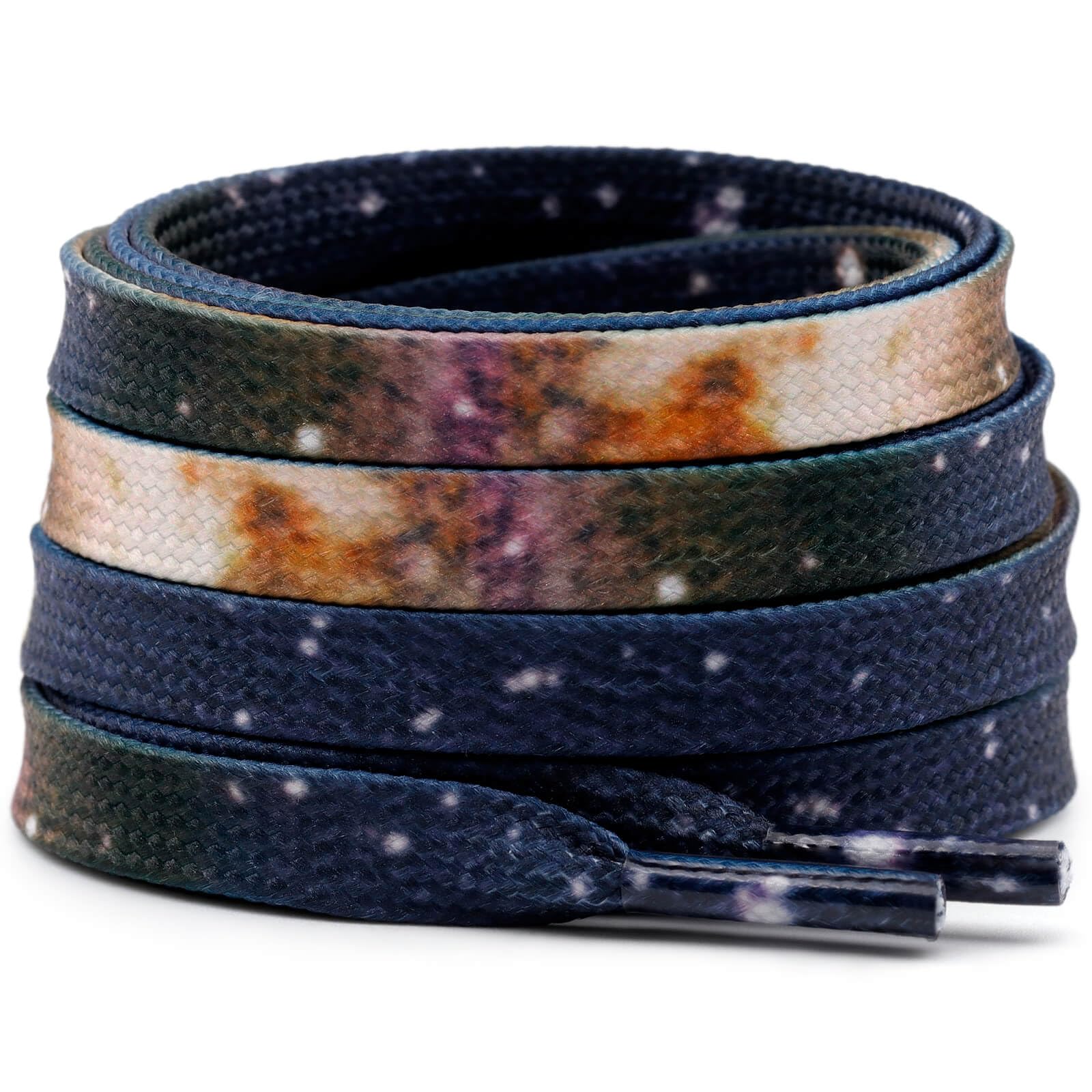 DELELE Flat Gradient Shoe Laces: Colored Print Shoelaces Sneakers 2 Pair