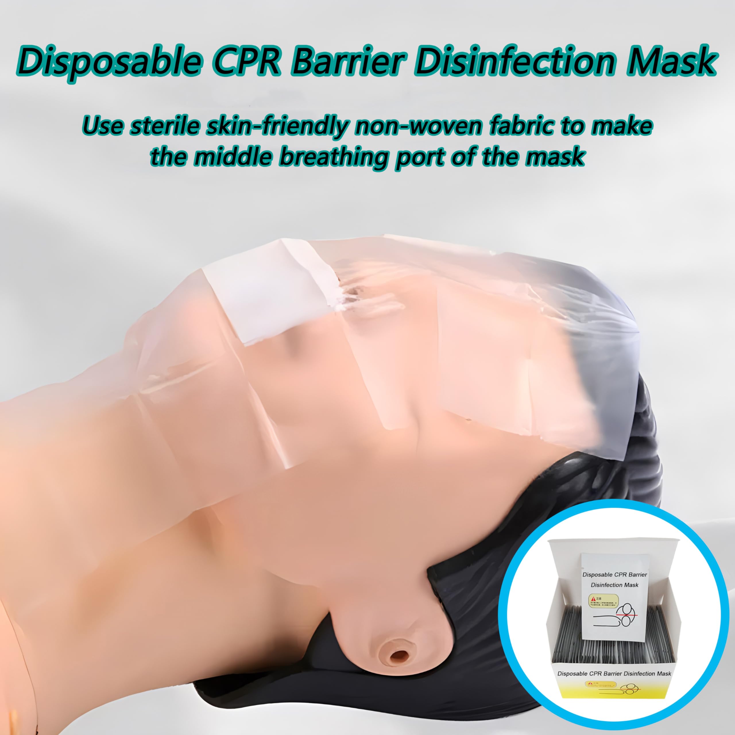 DRXRD Mannequin de Formation en RCR Tout Corps Mannequin Secourisme avec Masque Facial Remplaçable & 4 Sacs Pulmonaires Remplaçables & Tapis & Sac de Transport pour Entraîner et Améliorer Compétences