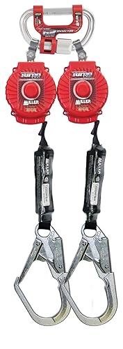 Miniatura 11 de Miller Honeywell Ademco Miller Twin Turbo Sistema de protección contra caídas de 6 pies con conector G2 y ganchos de aluminio para barras