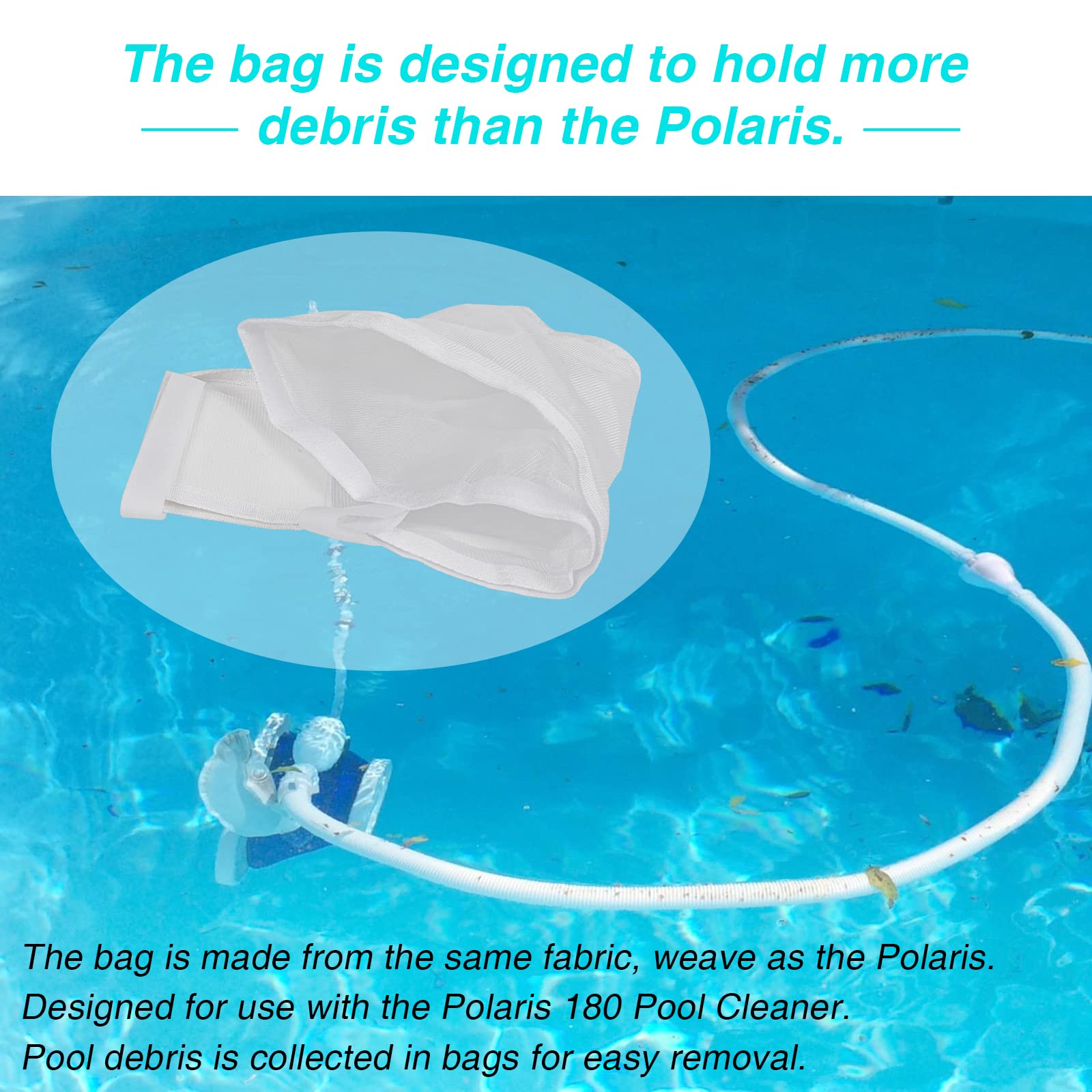 Lot De 2 Sacs De Remplacement Pour Nettoyeur Polaris 180 - Collecte Des Feuilles Et Débris De Piscine