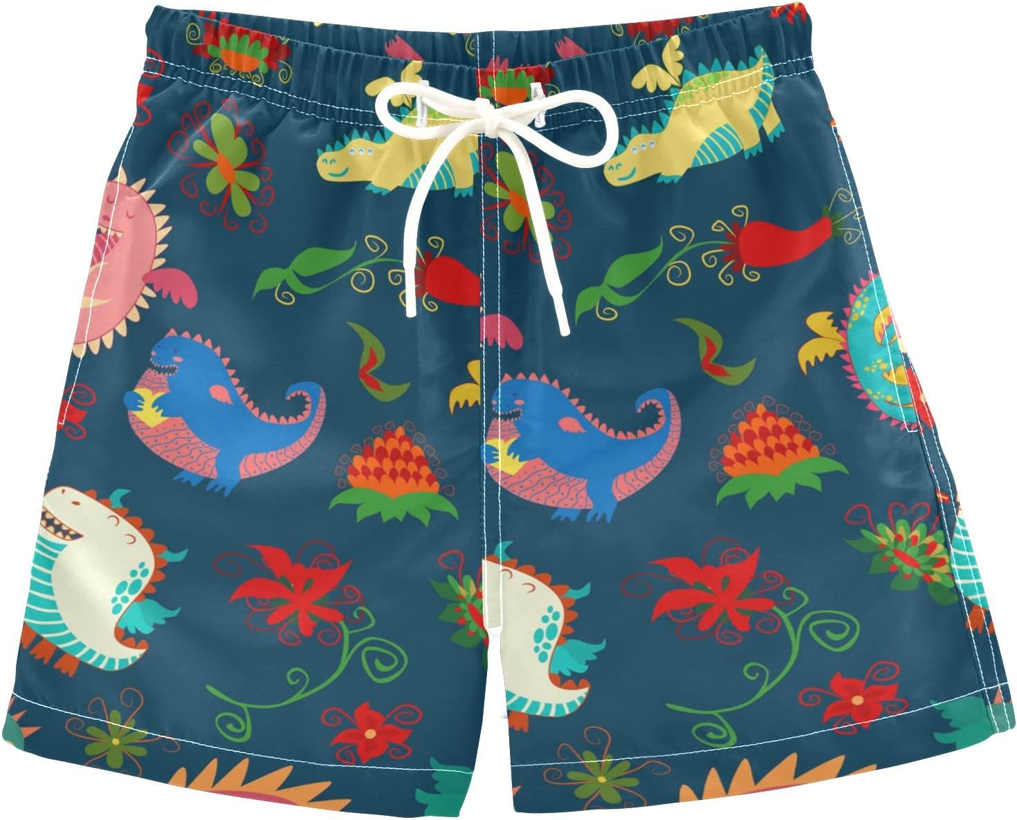 senya Boys Swim Trunks Quick Dry UPF 50+ Dinosaurs Beach Board Shorts Kids Bathing Suits Swimsuit, Small