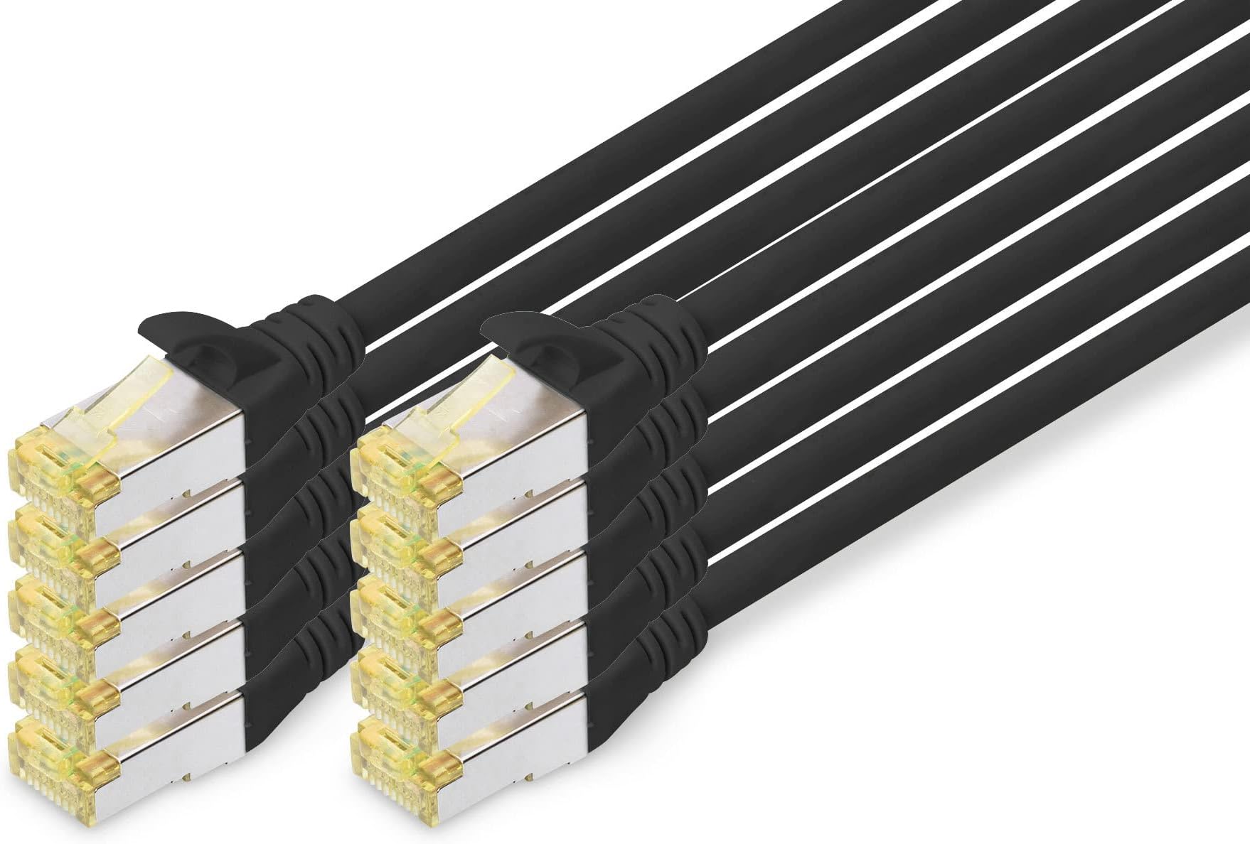 BIGtec cable ethernet 3m CAT 7 cable rj45 LAN câble internet gigabit CAT7 Câble réseau blanc