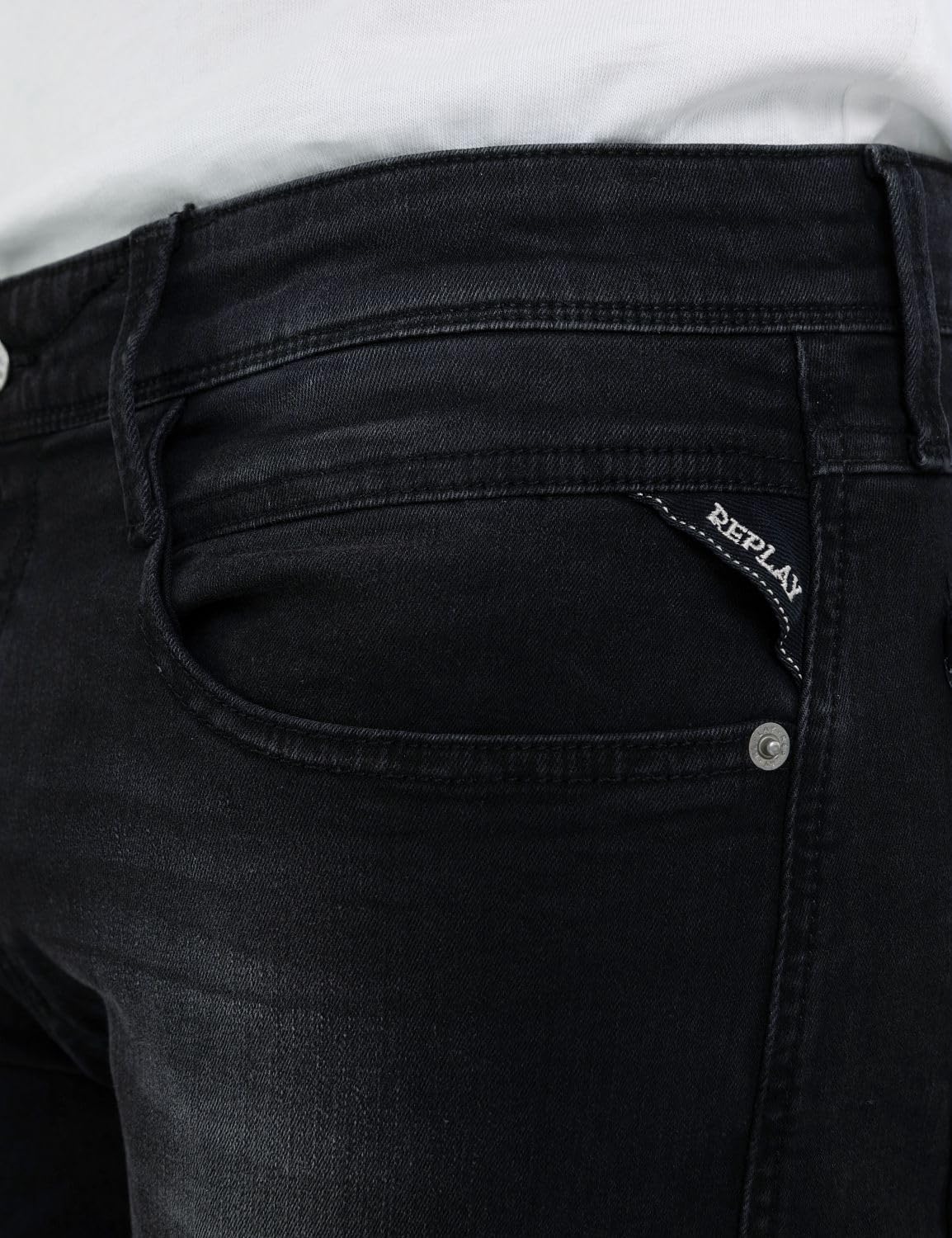 Replay Jeans Anbass Slim Fit da Uomo con Power Stretch