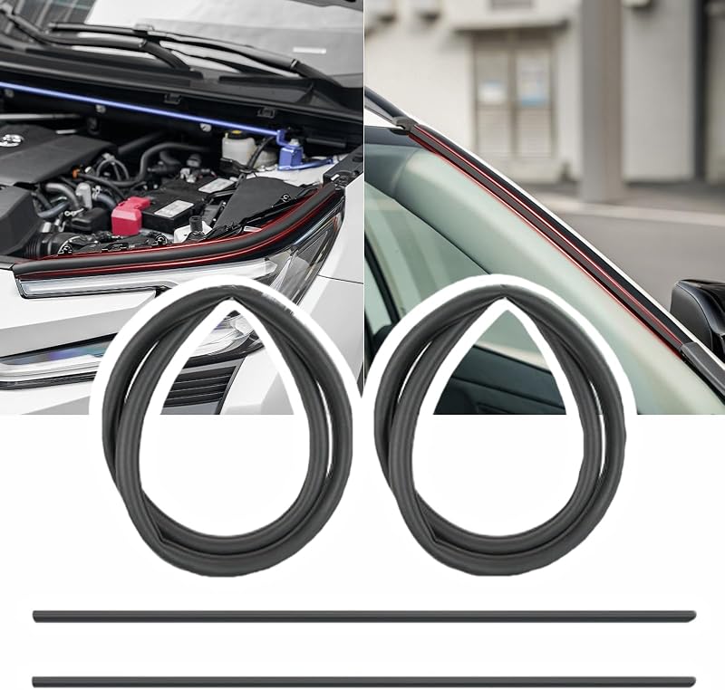Fita de vedação de silicone para faróis e para-brisa YURSENJIE Toyota RAV4 2026/2027 – 4 peças