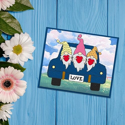 Miniatura 4 de ABTOLS Gnomos para el día de San Valentín sellos transparentes para hacer tarjetas sellos de goma transparente palabras de amor globo de corazón
