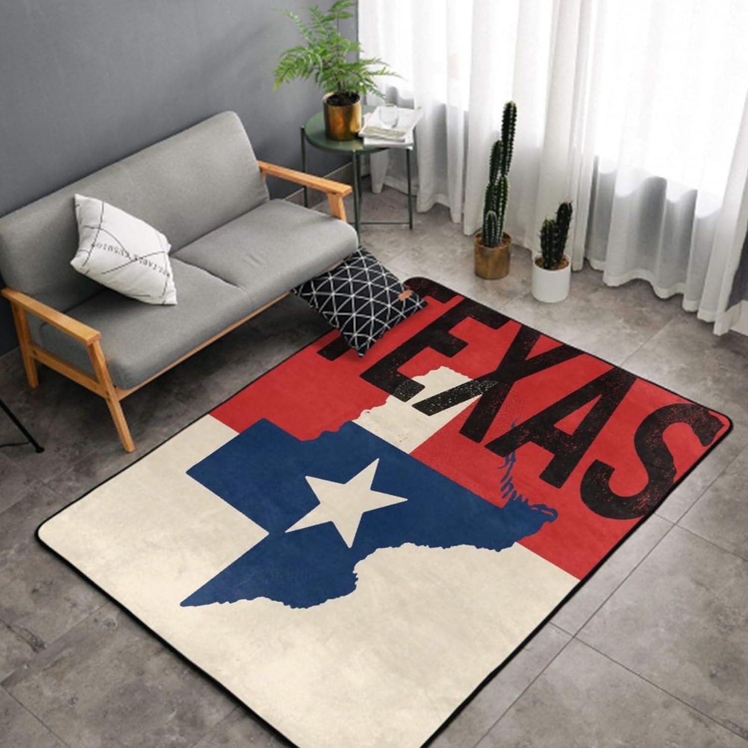 Texas Ranch Rug Amazon.com: Cozy Memory Foam Area Rugs, Texas State Flag Art Yoga Mat ...
