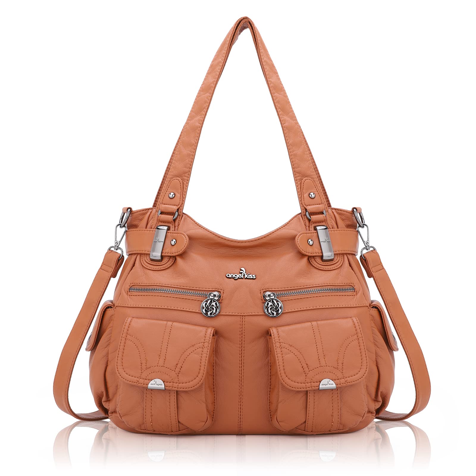 Angel Kiss Sac a Main Femme Grand Sacs à Main Portés Épaule Femme Pu Cuir Sac Bandoulière Sacs Cabas