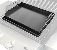 Vista 8 de Plancha para cocinar universal de acero inoxidable, placa superior plana antiadherente para estufa de gas y parrillas de carbón, tailgating