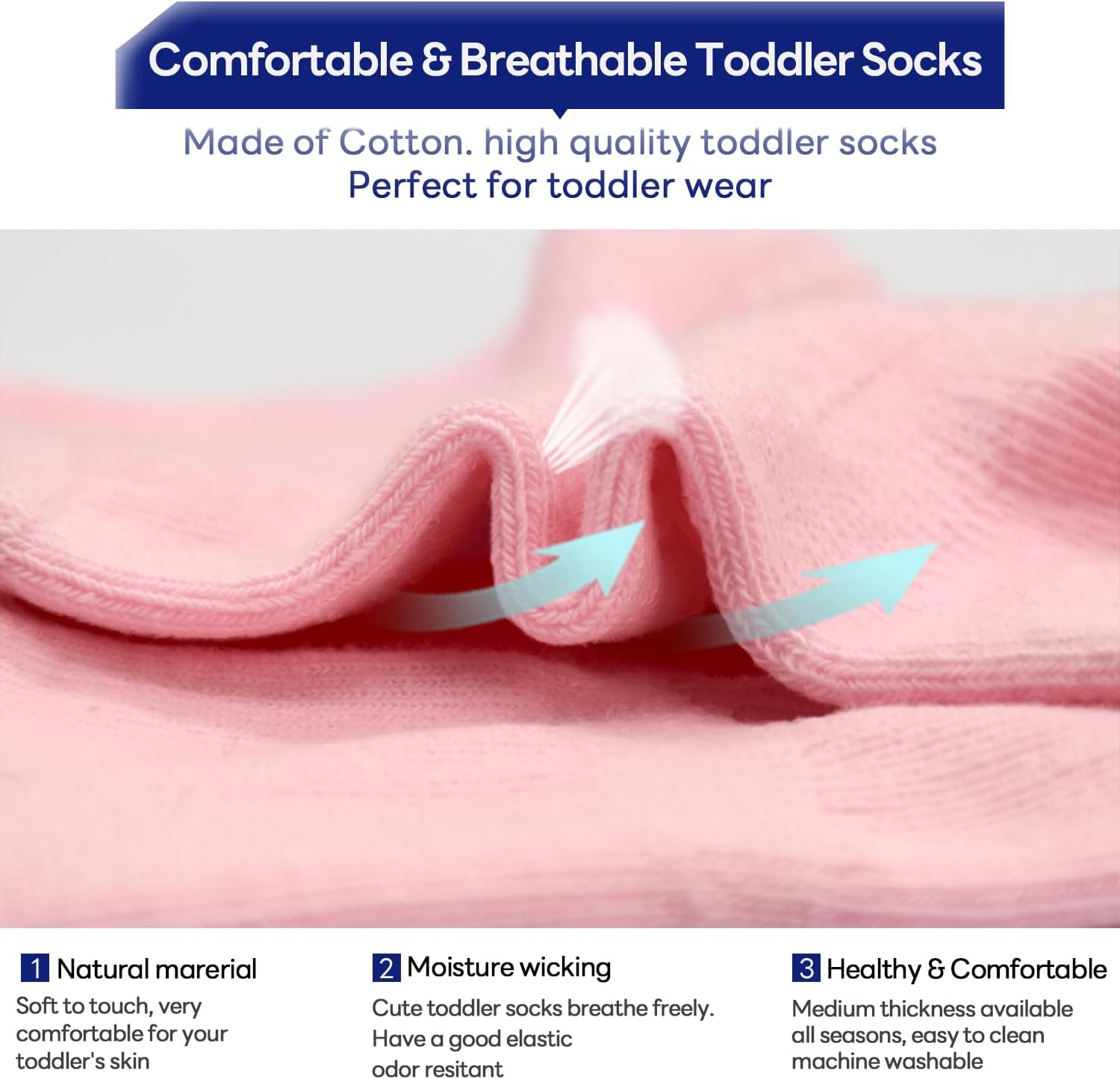 SkiBeaut 15 Pairs Toddler Socks, Kids Gripper Non Slip Toddlers Boy Girls Anti Skid Socks for 1-10 Years - Image 7