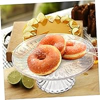 Vista 8 de STOBAZA Bandeja de almacenamiento de alimentos para la joyería, bandeja de exhibición de pasteles, bandeja de exhibición de cristal para el hogar