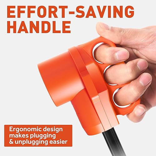 Miniatura 4 de MICTUNING Adaptador de generador RV de 18 pulgadas resistente 125 250 V - 30 amperios de bloqueo macho de 4 clavijas a hembra estándar de 30