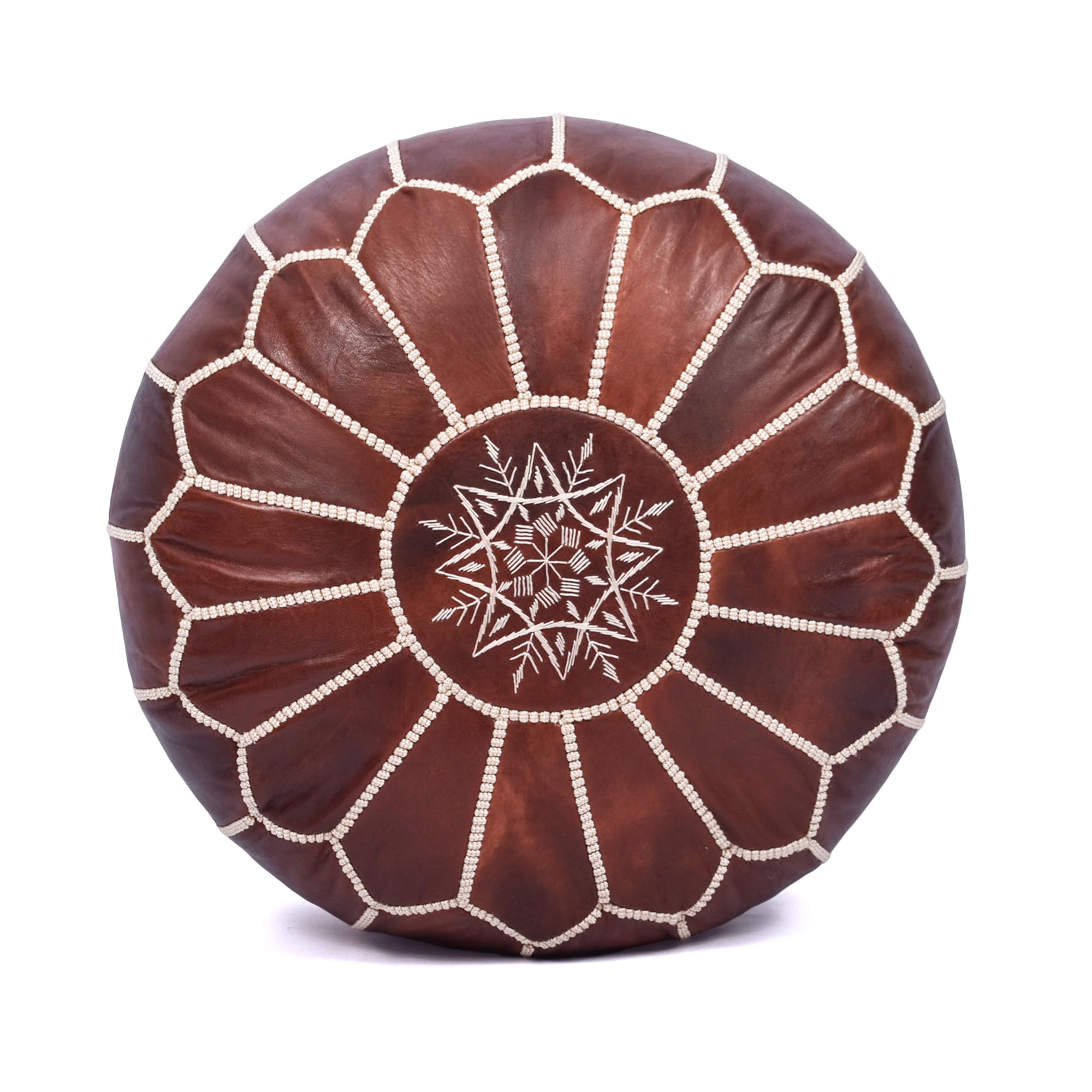 Moroccan Leather Pouf Cover