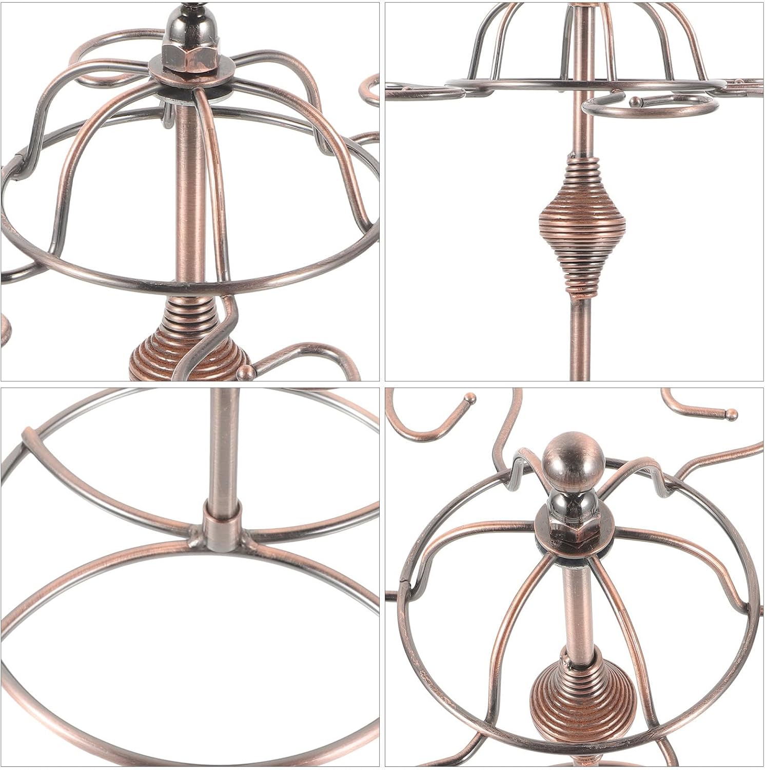 Alipis Vintage Golden Iron Stemware Holder for Upside down Drying