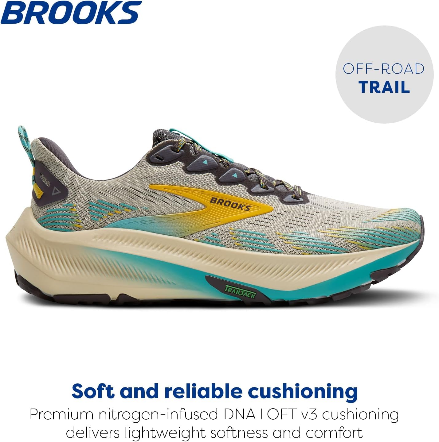 Brooks Men's Ghost Trail, Versatile Off-Road Running Shoe for Rugged Terrain