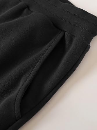 Weintee Women's Plus Size Cotton Knit Pants with Pockets