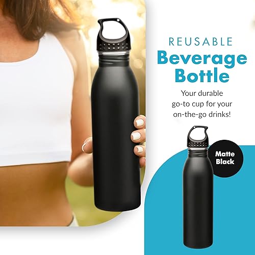 Miniatura 2 de Slim Line - Botella de agua de acero inoxidable, capacidad de 24 onzas