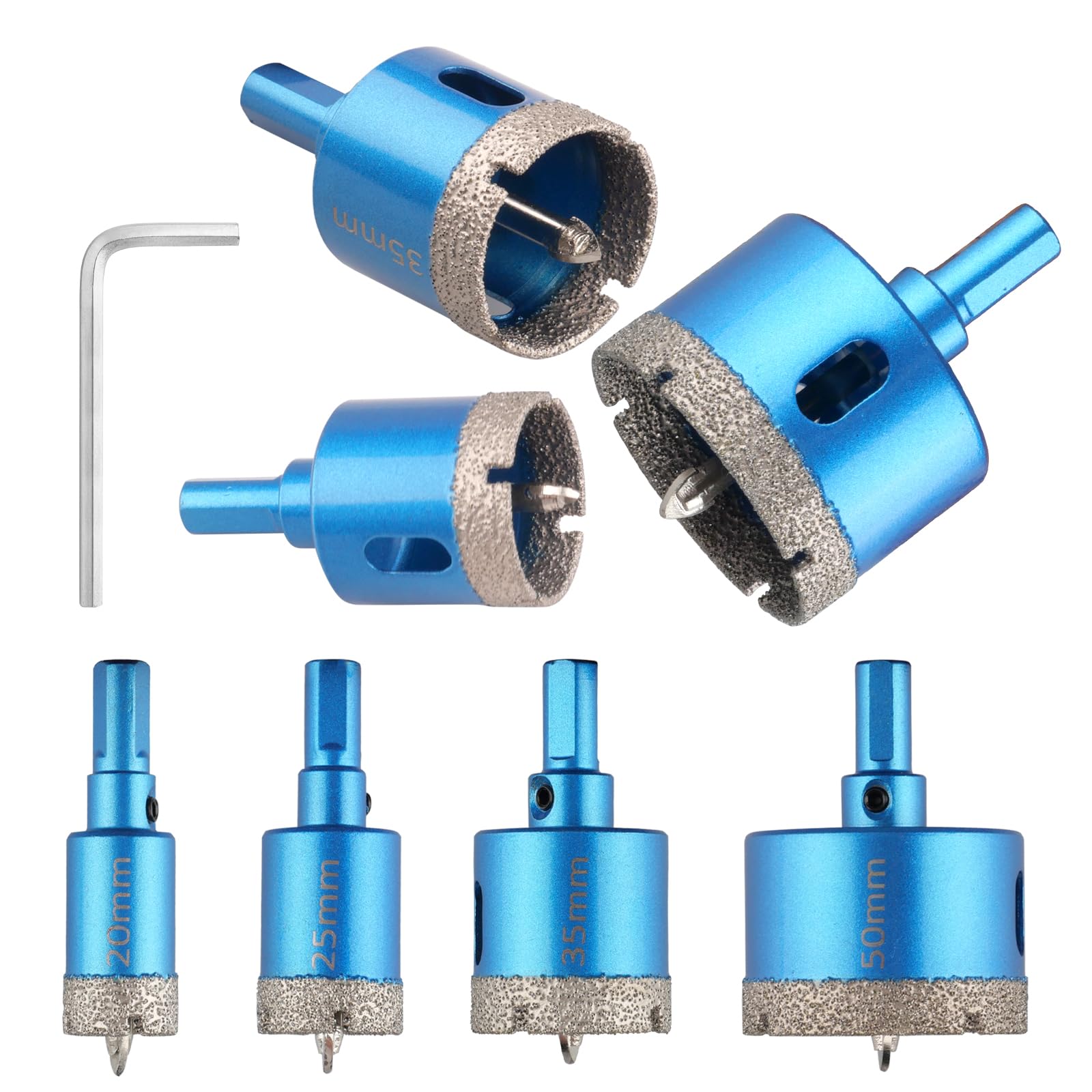 Inodiref Diamond Core Drill Bit Set 20/25/35/50mm Vacuum Brazed