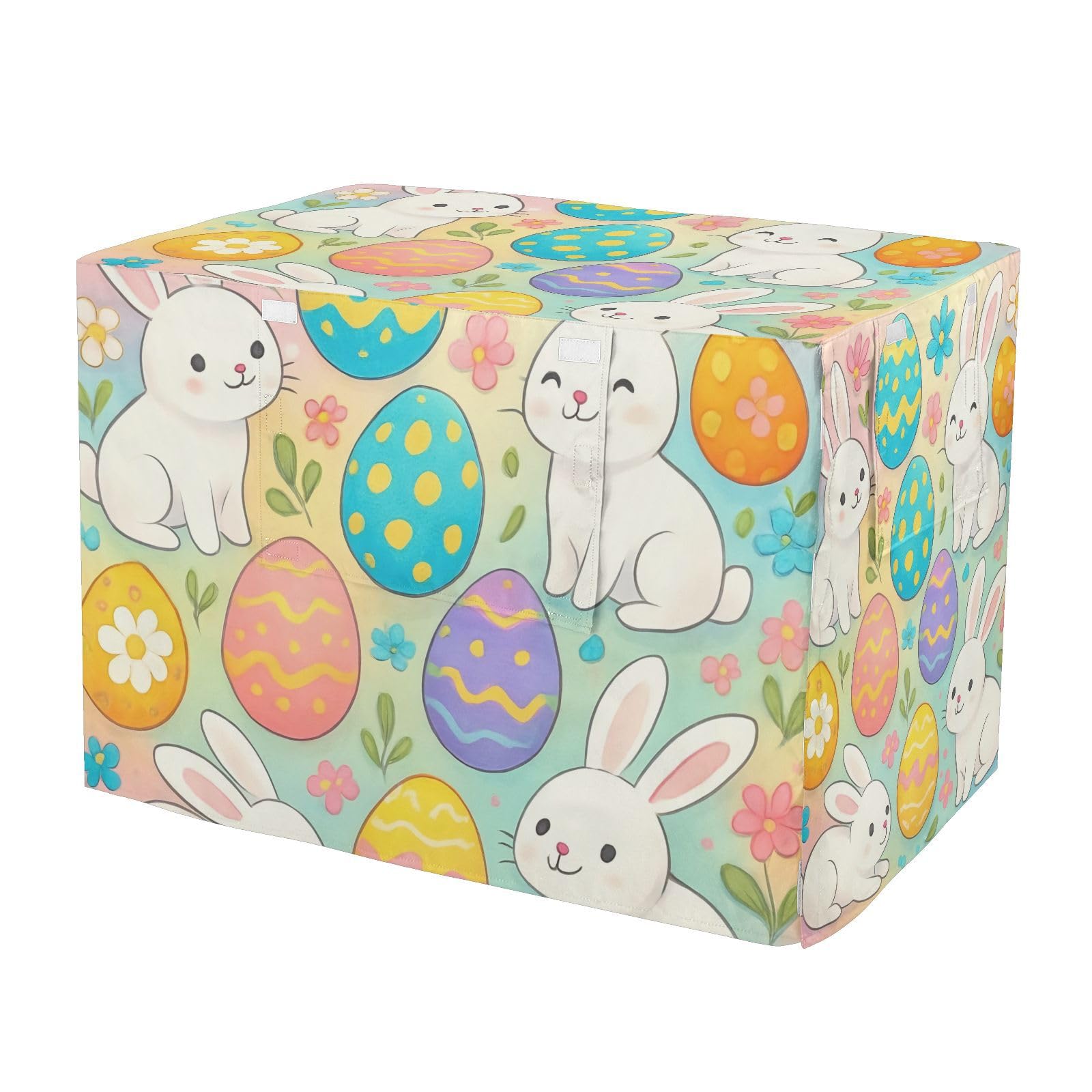 Housse de cage pour chien L motif lapins pastel lavable