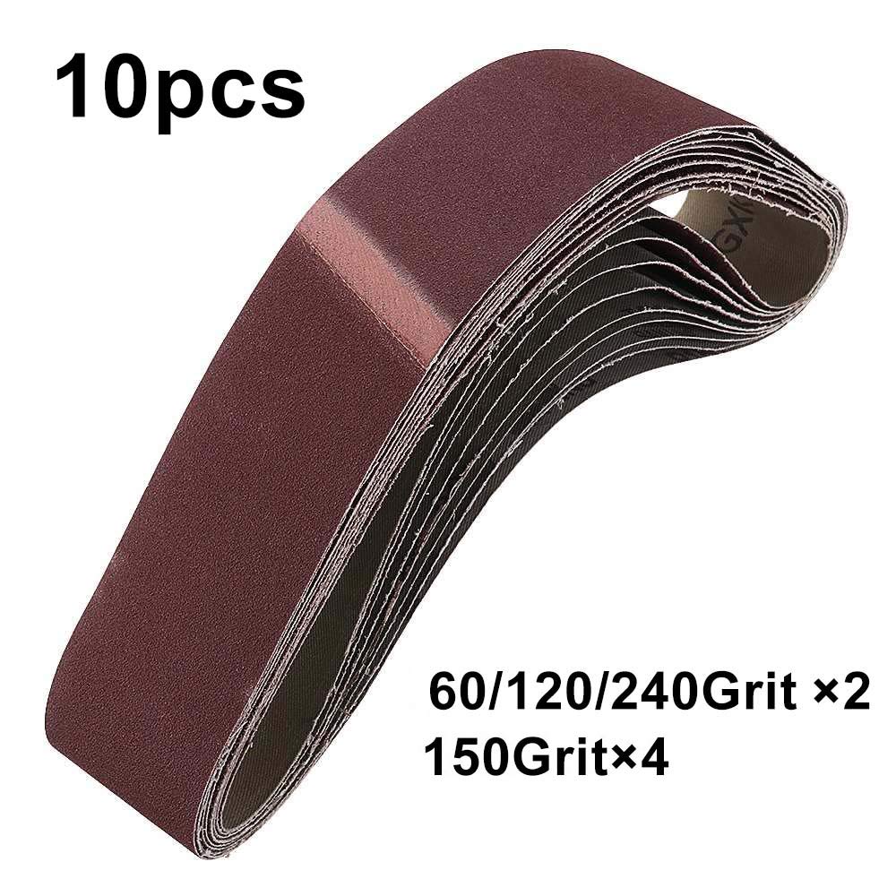 Paski ścierne, papier ścierny, 10 szt. 40 mm x 680 ścierne pasy szlifierskie o gradacji 60/120/150/240 do szlifowania miękkiego metalu i drewna, narzędzia polerowania