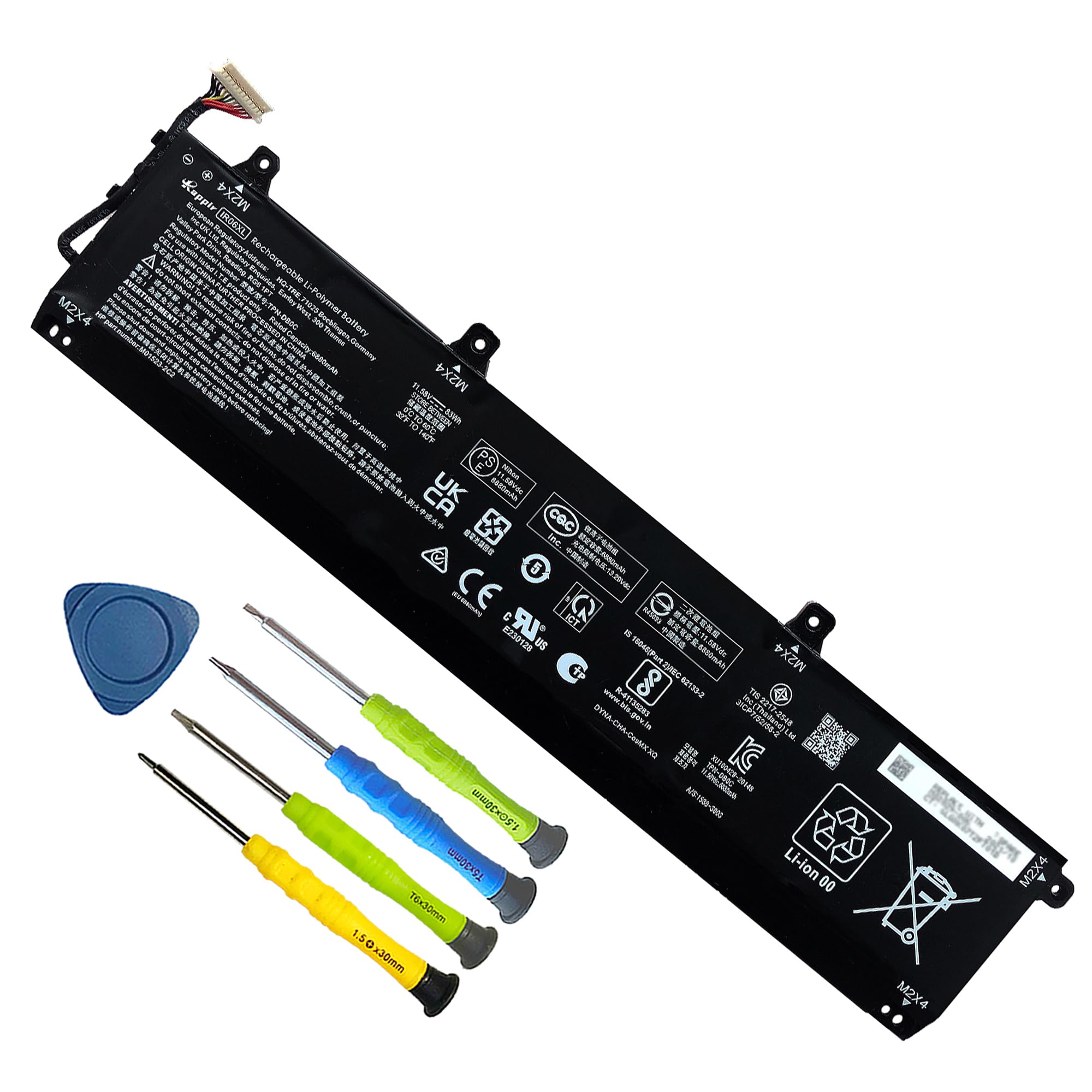 IR06XL IR06083XL M02029-005 TPN-DB0C M01523-2C2 Laptop batterij compatibel met HP ZBook Power G7 1J31AEA 1J3Q8EA 1J3X7EA 1J3Y1EA 1J3Y2EA 2C9P1EA 2H6Y0UT Mobile Workstation Series (11.58V 83Wh
